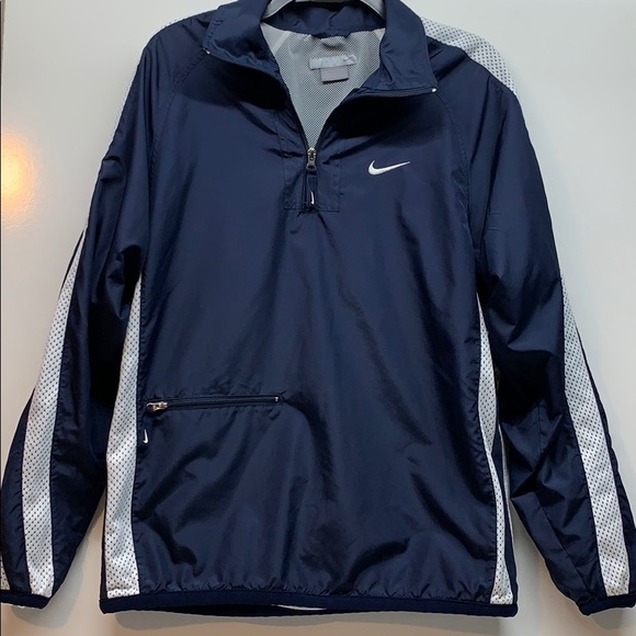 navy blue nike windbreaker mens